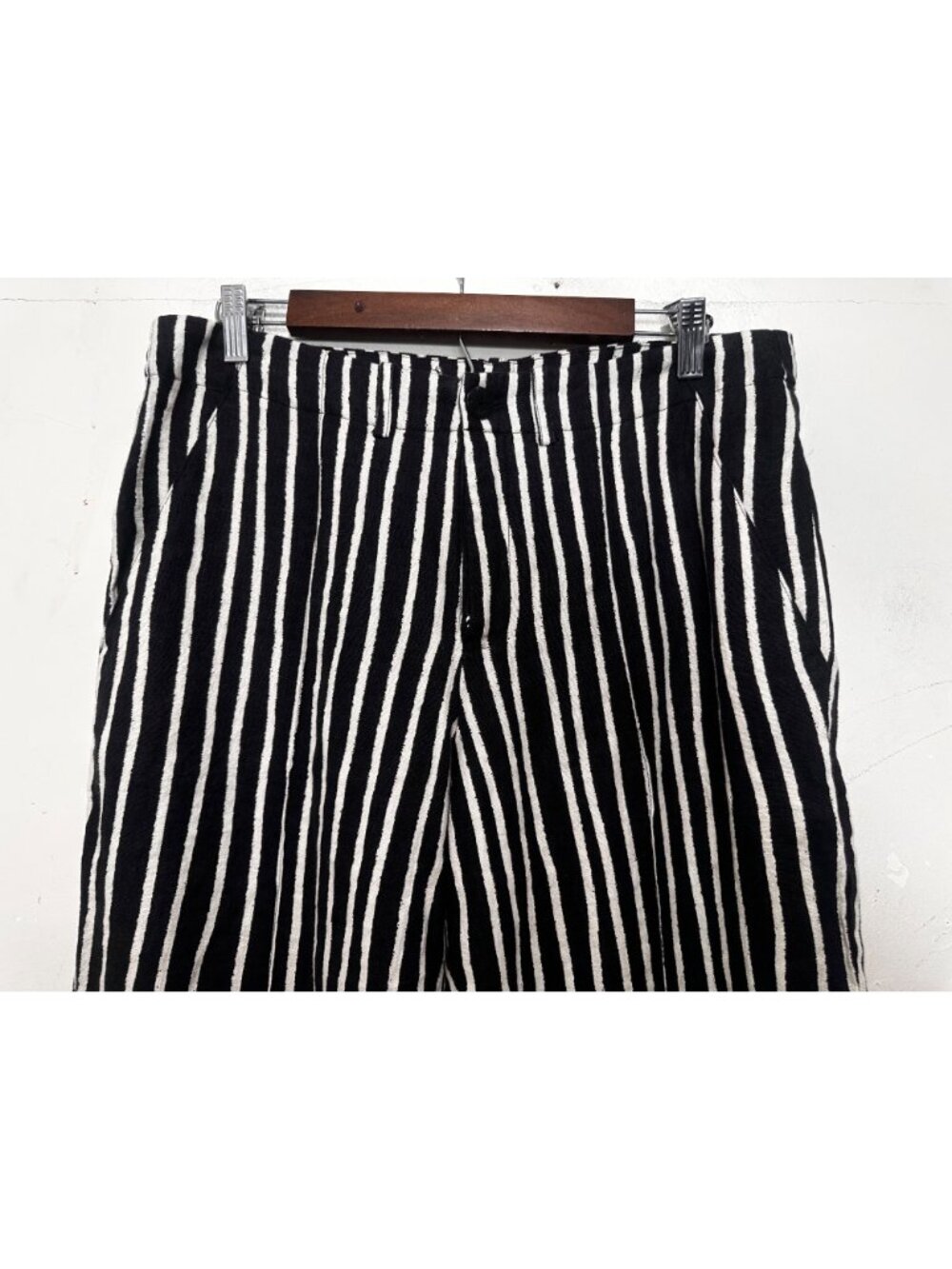 Bitte Kai Rand Linen Strips Tapered Pants Womens Large Ballon Leg Zebra Print - Picture 7 of 15